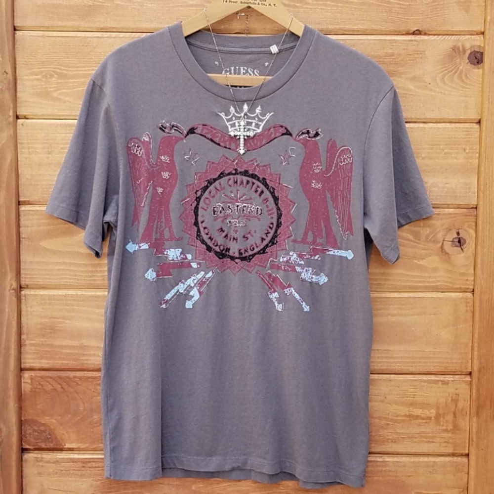 Guess Tee Shirt London Eastend Graphic M
